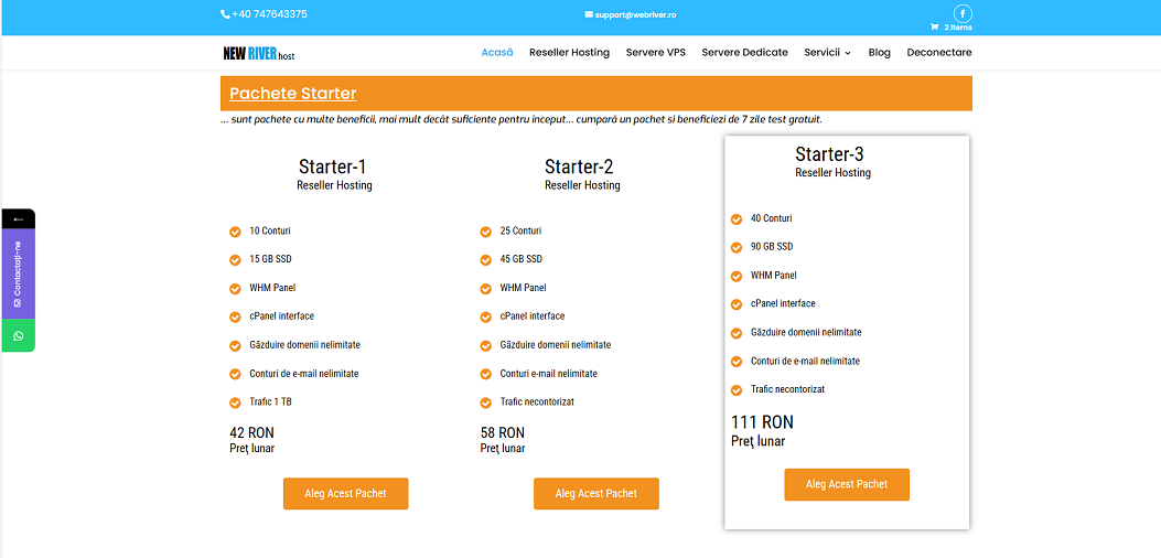 pachet_starter_3 Pachet hosting 3